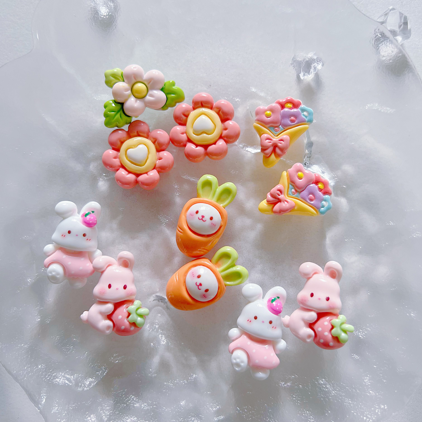 80 Kawaii Pink Resin Charms Set – Cute Decorative Embellishments for Crafts, DIY Phone Cases, Scrapbooking, Jewellery, and Nail Art