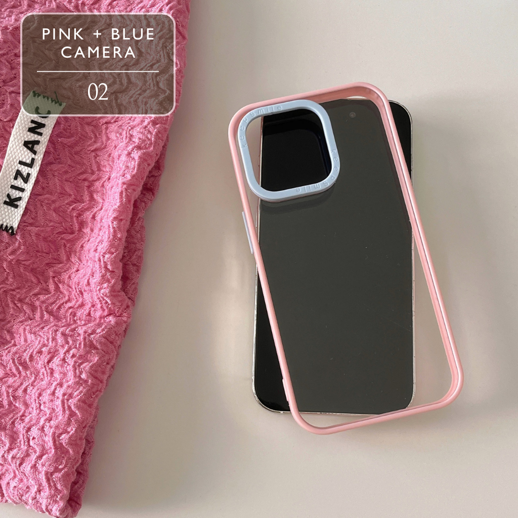 Set of Clear iPhone Case with Dual-Coloured Edges – Mix of 2 Colours, Perfect for Decoden & DIY, 4 Colour Options
