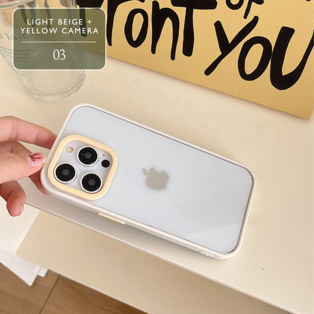 Set of Clear iPhone Case with Dual-Coloured Edges – Mix of 2 Colours, Perfect for Decoden & DIY, 4 Colour Options