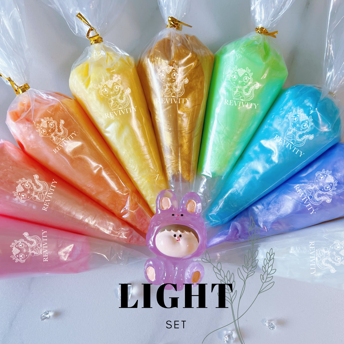 Pearlescent Decoden Cream Set – 9 Shimmering Colours (Each Bag 100g) for DIY Crafts