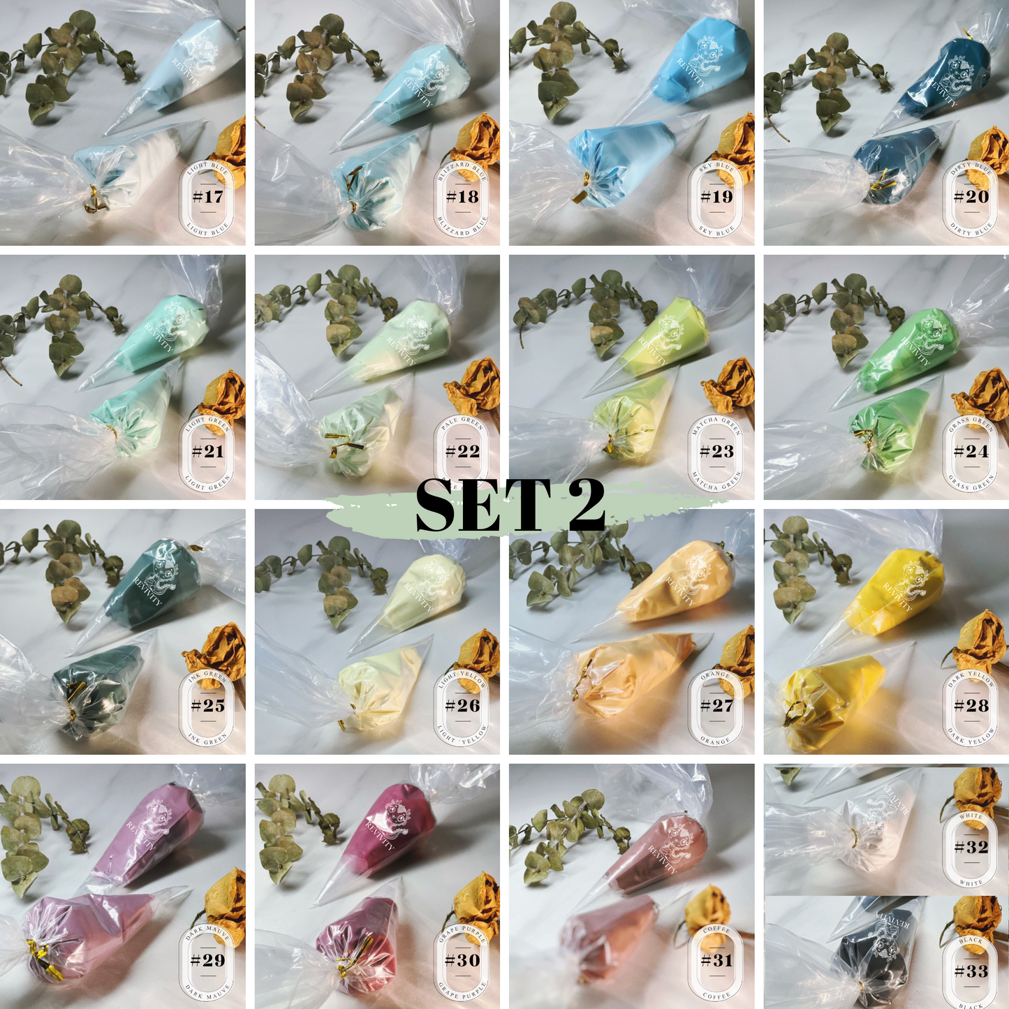 Decoden Cream Set – 16 or 17 Colours (100g Each) | 3 Set Options