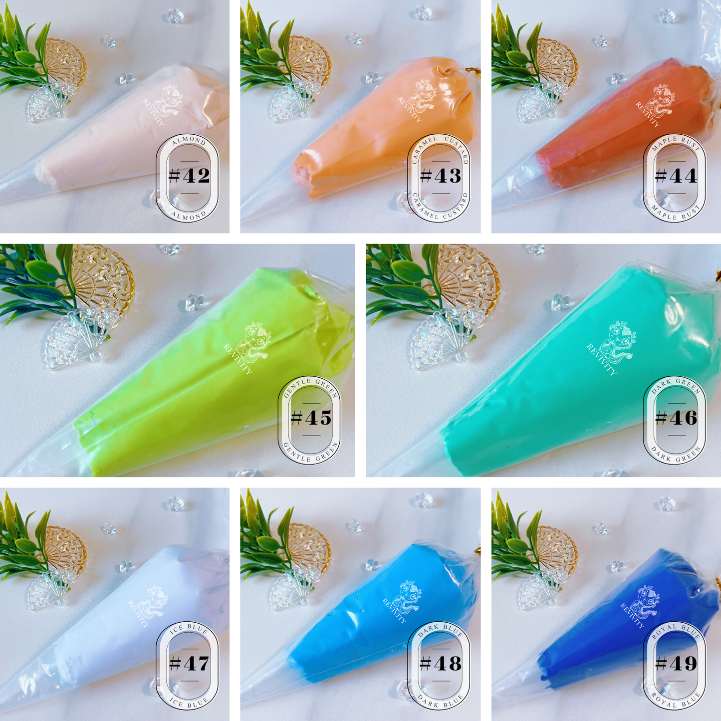 100g Decoden Cream in 33 Colours - Flexible, Self-Adhesive, Air-Drying Craft Cream for DIY Projects & Phone Case Decoration