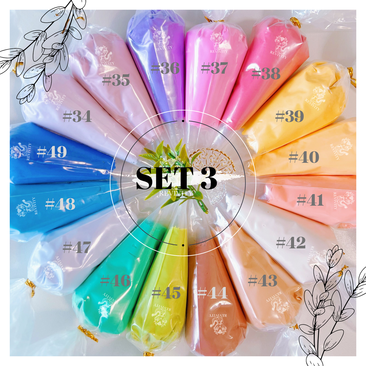Decoden Cream Set – 16 or 17 Colours (100g Each) | 3 Set Options