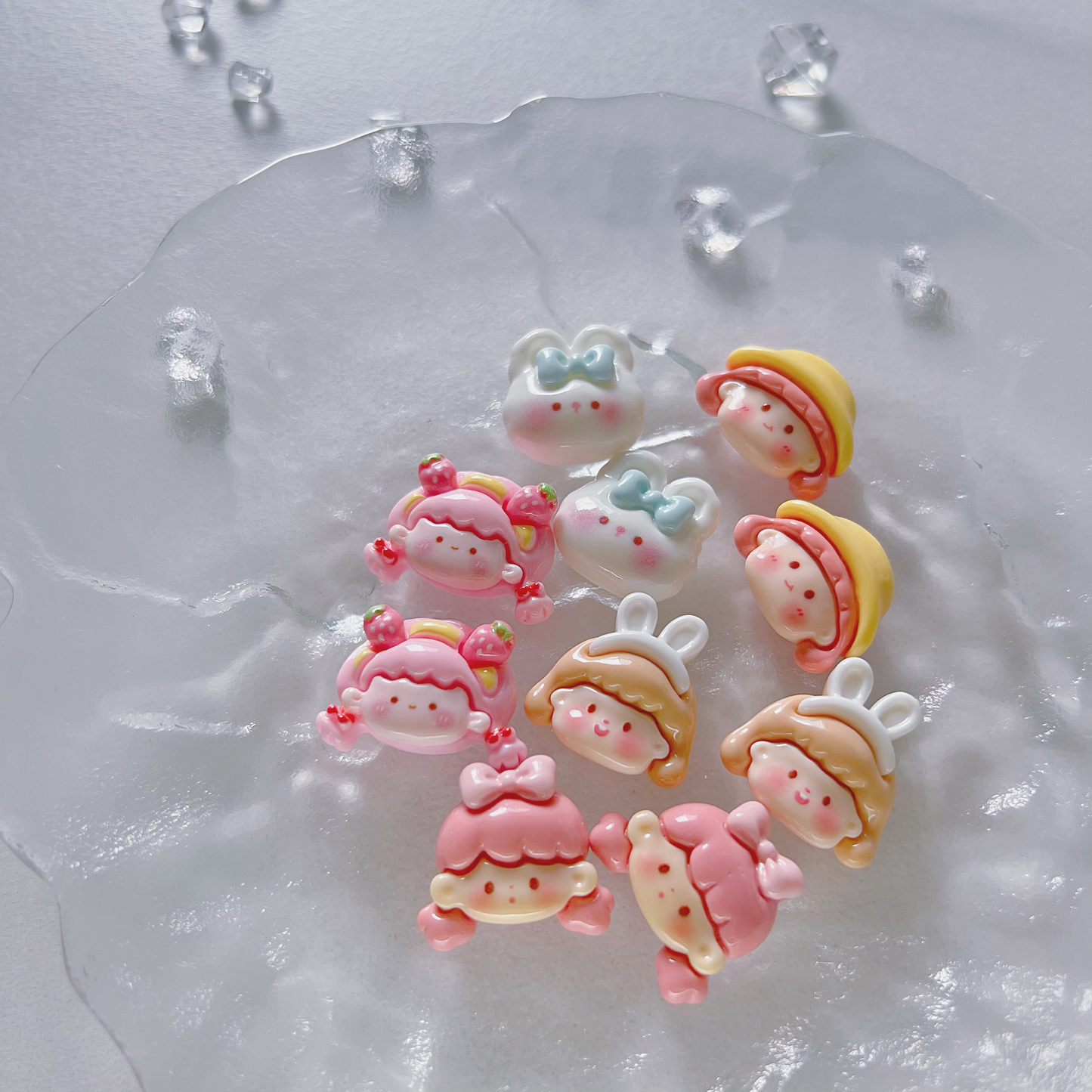 80 Kawaii Pink Resin Charms Set – Cute Decorative Embellishments for Crafts, DIY Phone Cases, Scrapbooking, Jewellery, and Nail Art