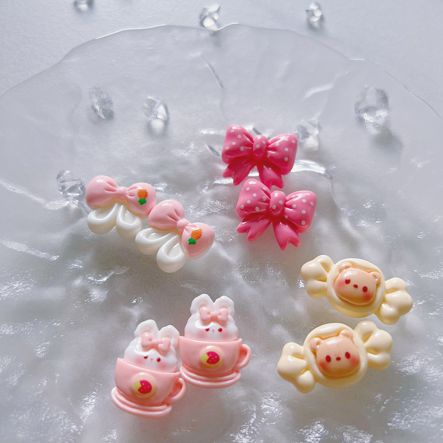 80 Kawaii Pink Resin Charms Set – Cute Decorative Embellishments for Crafts, DIY Phone Cases, Scrapbooking, Jewellery, and Nail Art