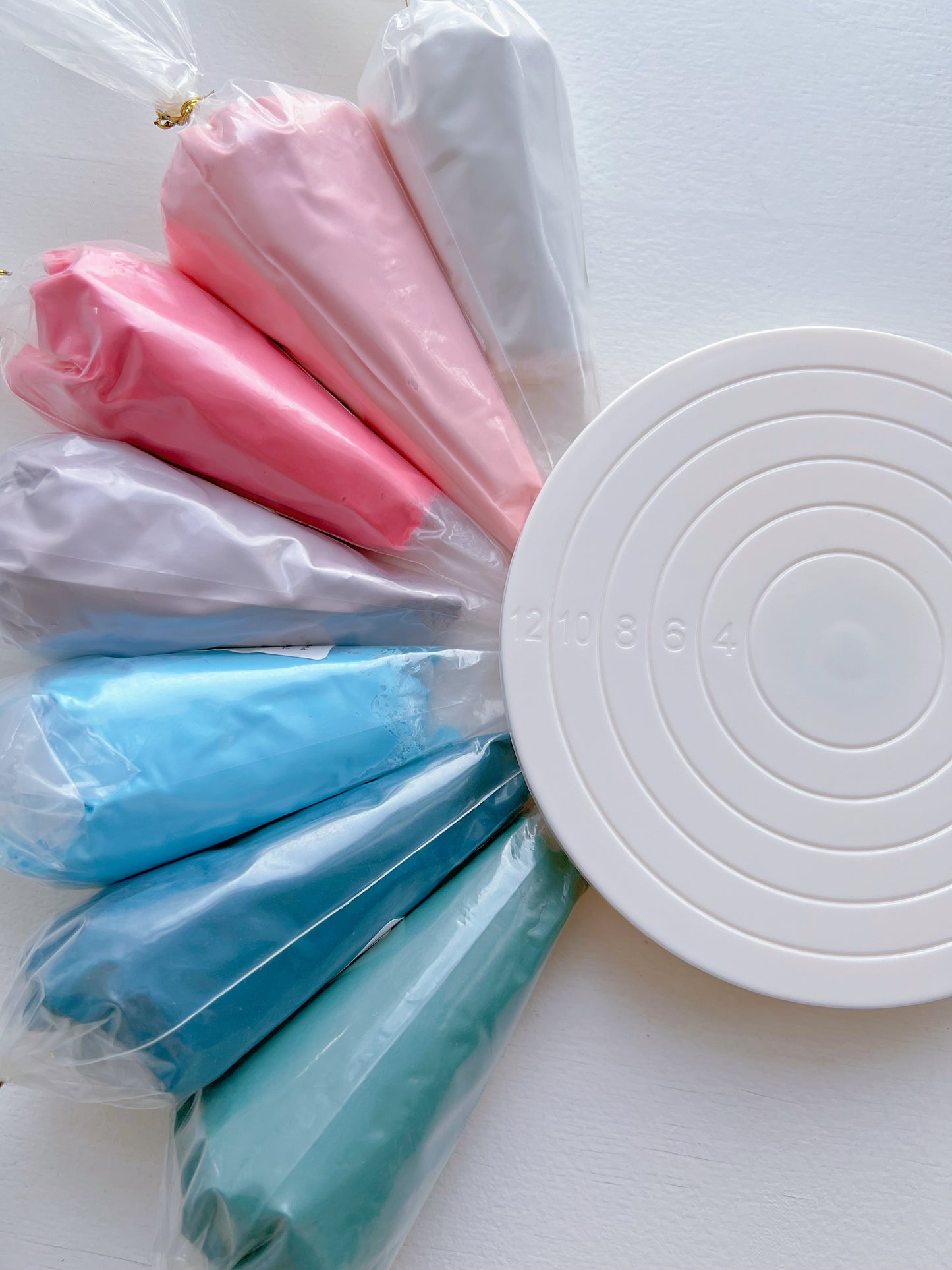 7 Colour Decoden Cream Set with Rotating Decorating Tray - 7 x 100g