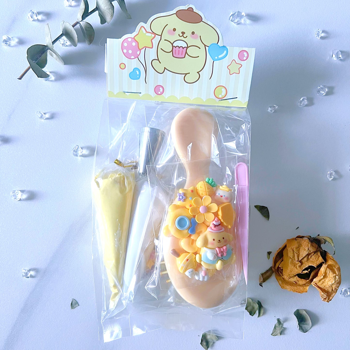 Kawaii DIY Air Cushion Brush Craft Kit – Kawaii-Themed Decoration Set in 6 Colour Options