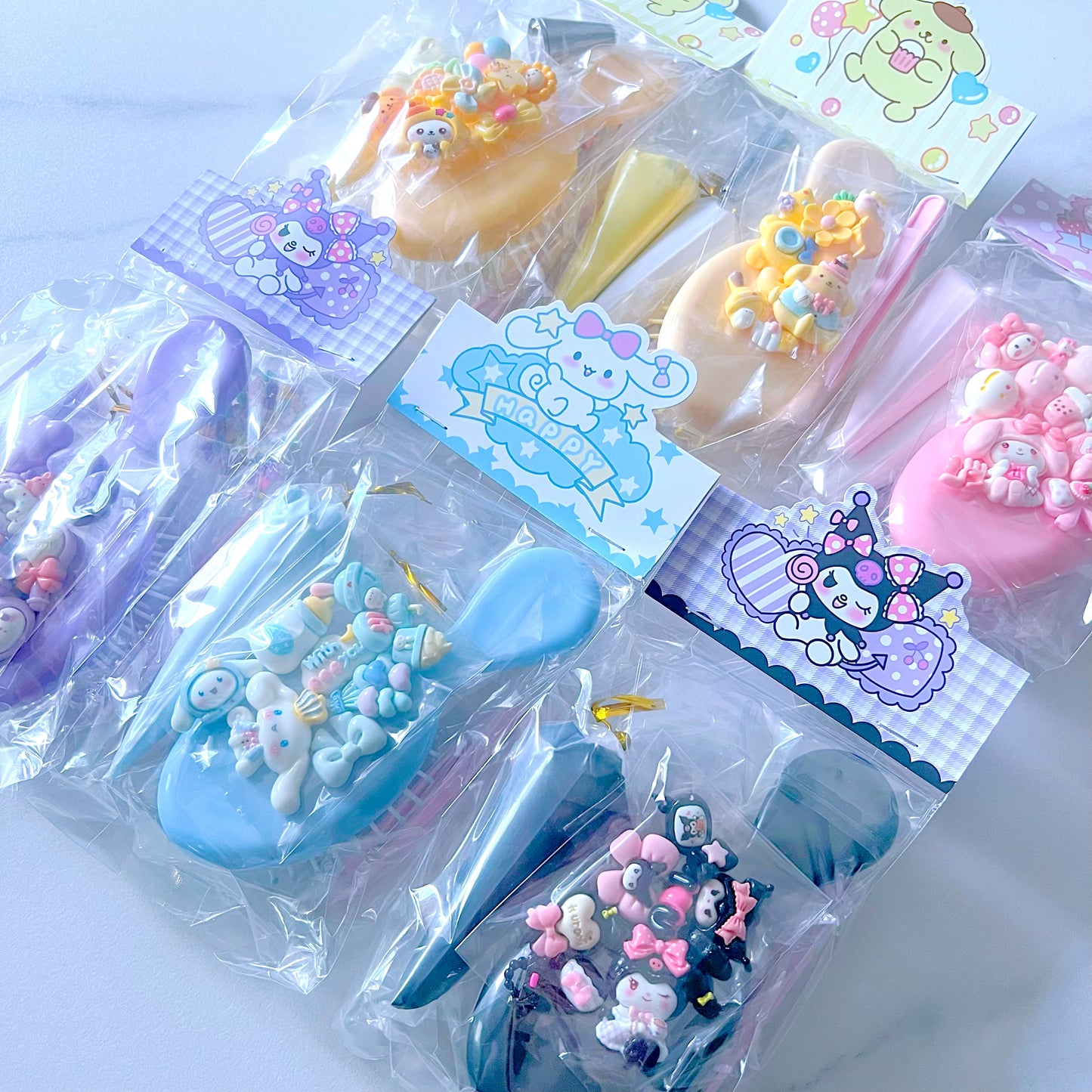 Kawaii DIY Air Cushion Brush Craft Kit – Kawaii-Themed Decoration Set in 6 Colour Options