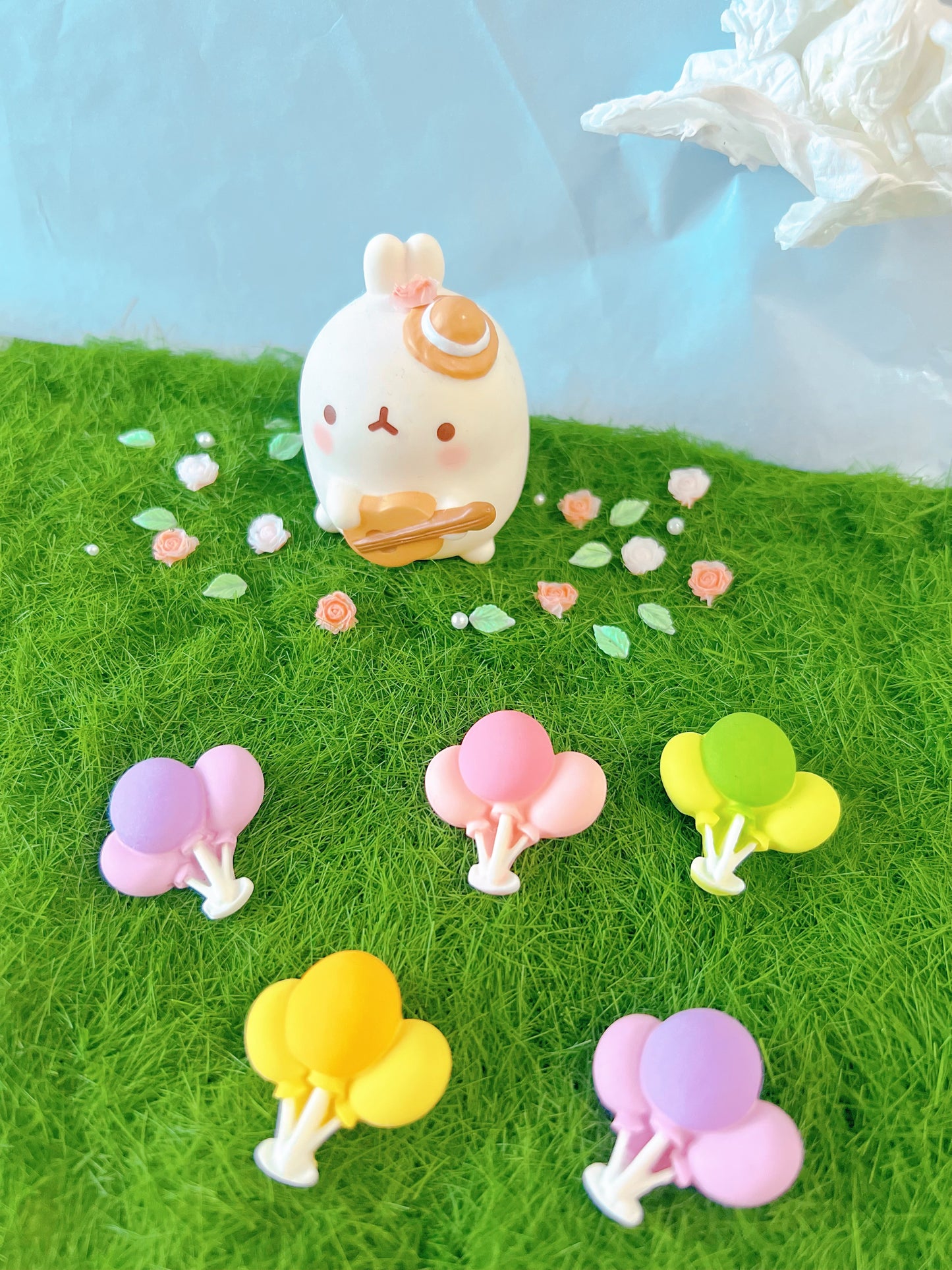 85 Pieces Matte Pastel Charm Set with Organising Box – Kawaii Resin Cabochons for Decoden & Crafts