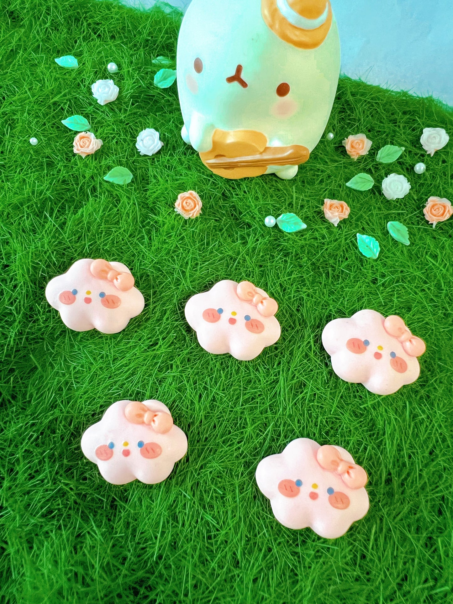 85 Pieces Matte Pastel Charm Set with Organising Box – Kawaii Resin Cabochons for Decoden & Crafts