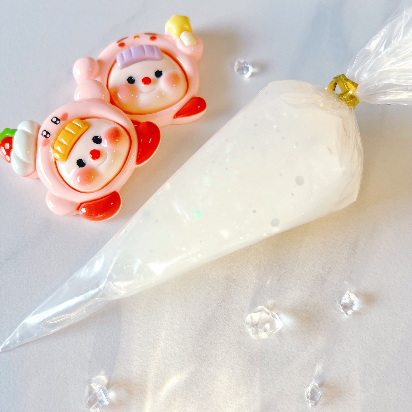 Glittery Jelly Decoden Cream Set (7 Colours, 100g each) – Kawaii Whipped Texture for DIY Crafts & Phone Cases