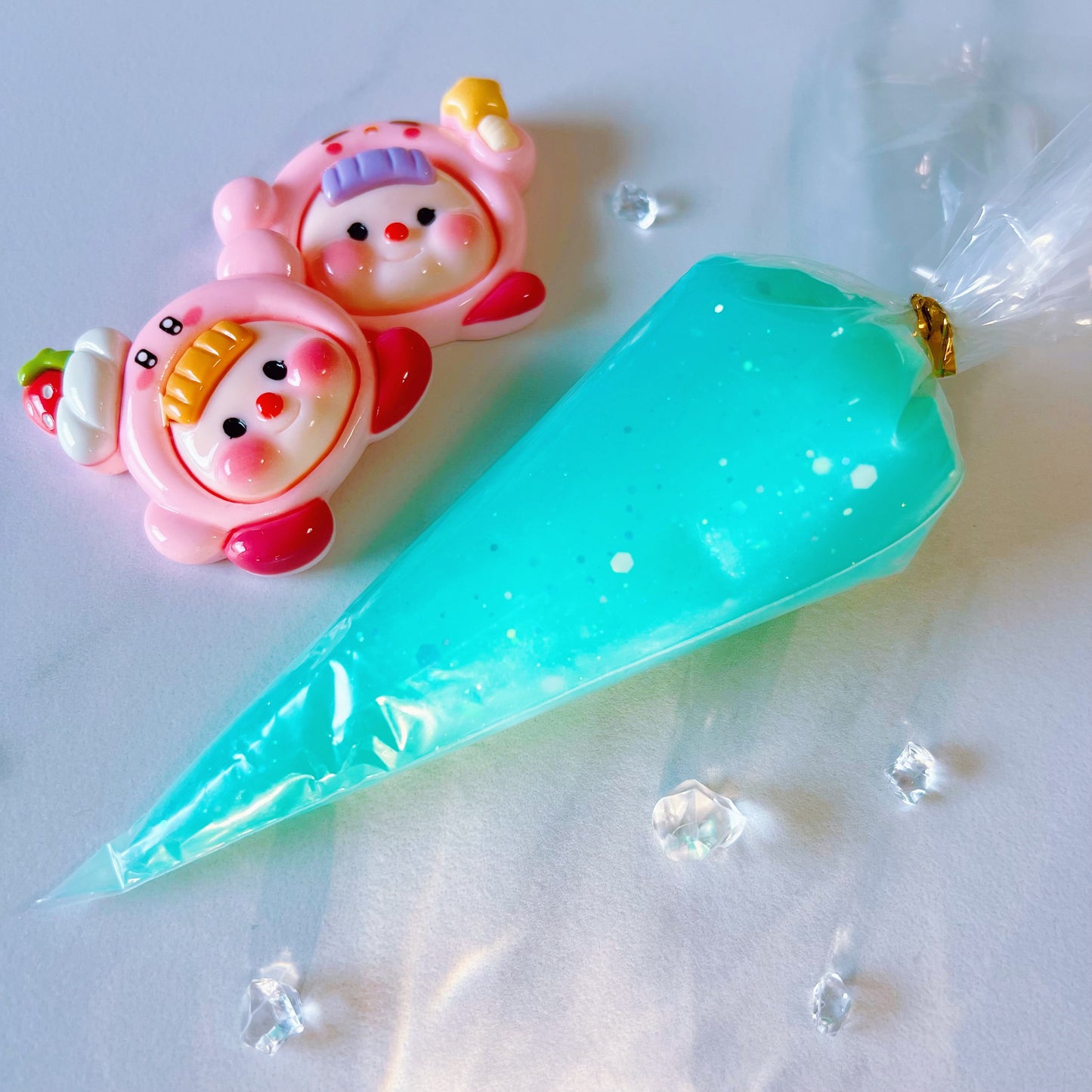 Glittery Jelly Decoden Cream Set (7 Colours, 100g each) – Kawaii Whipped Texture for DIY Crafts & Phone Cases
