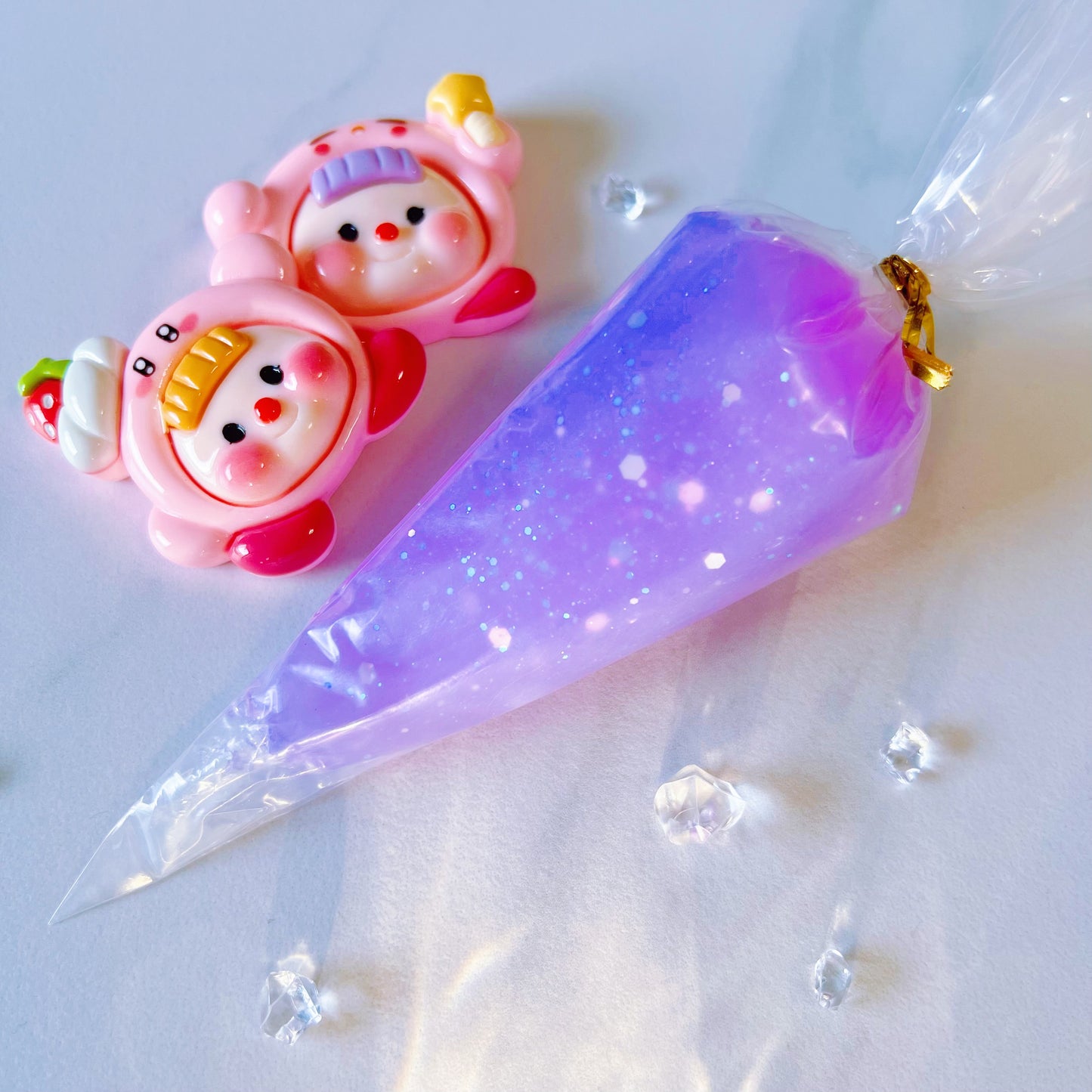 Glittery Jelly Decoden Cream Set (7 Colours, 100g each) – Kawaii Whipped Texture for DIY Crafts & Phone Cases