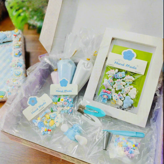 DIY Blue Themed Decoden Photo Frame Kit – 6-Inch Personalised Frame Craft Set for Kids & Adults | Festive Activity | Unique Xmas Gift