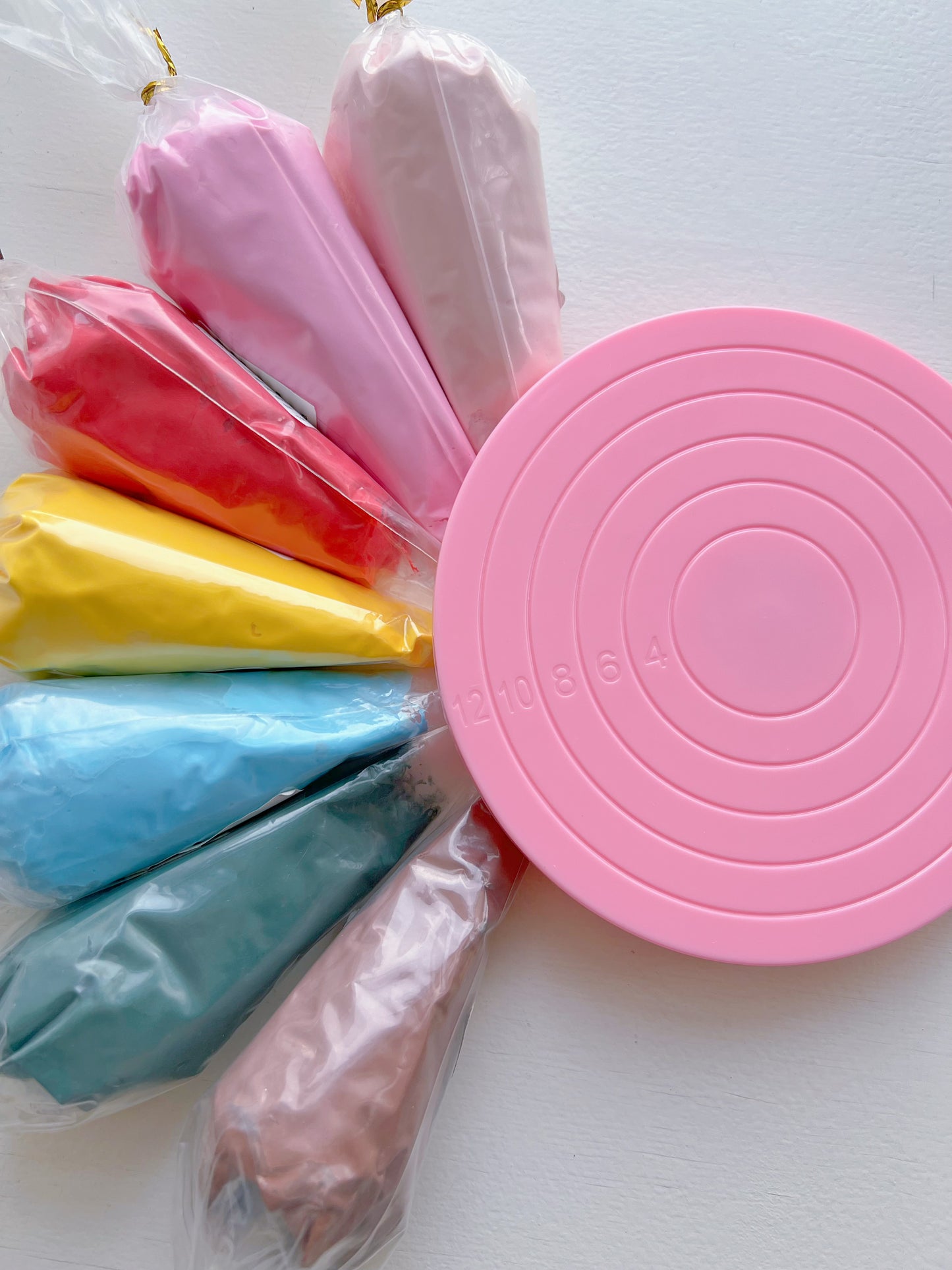 7 Colour Decoden Cream Set with Rotating Decorating Tray - 7 x 100g