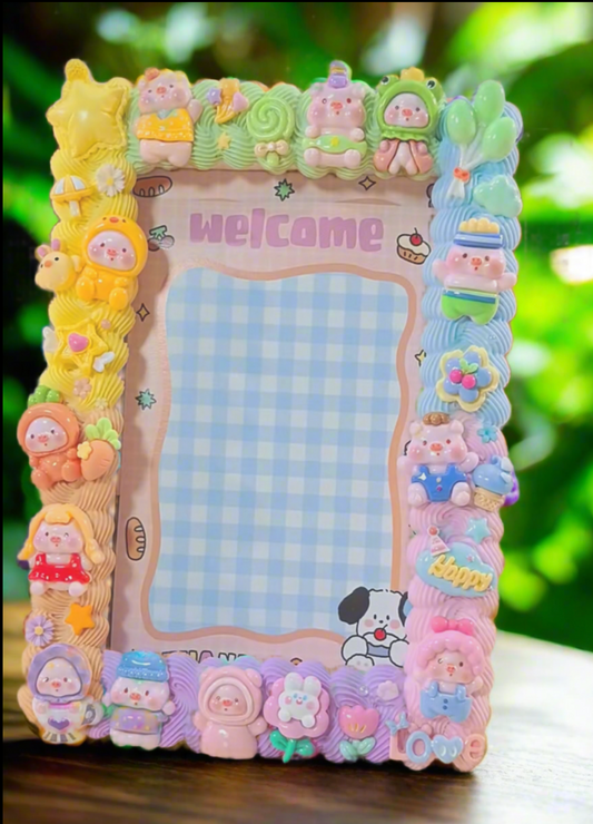 DIY Decoden Cream kit for 6in Photo Frame| Perfect gift | Summer activity for kids | DIY project